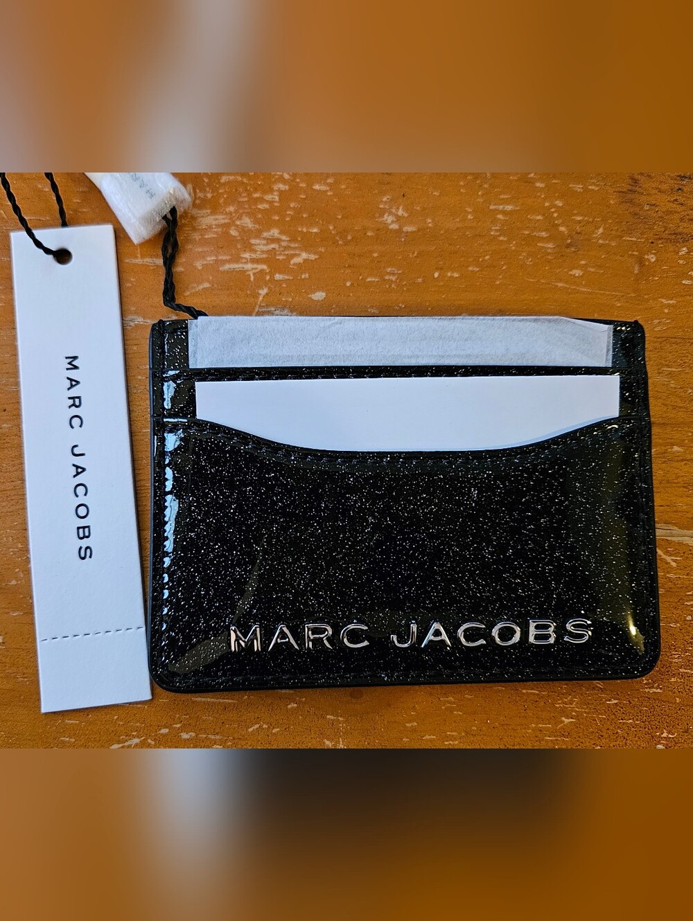 Marc Jacobs Black Glitter Card Holder